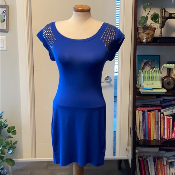 Blue Studded Guess Mini Dress NWT - Picture 2 of 6